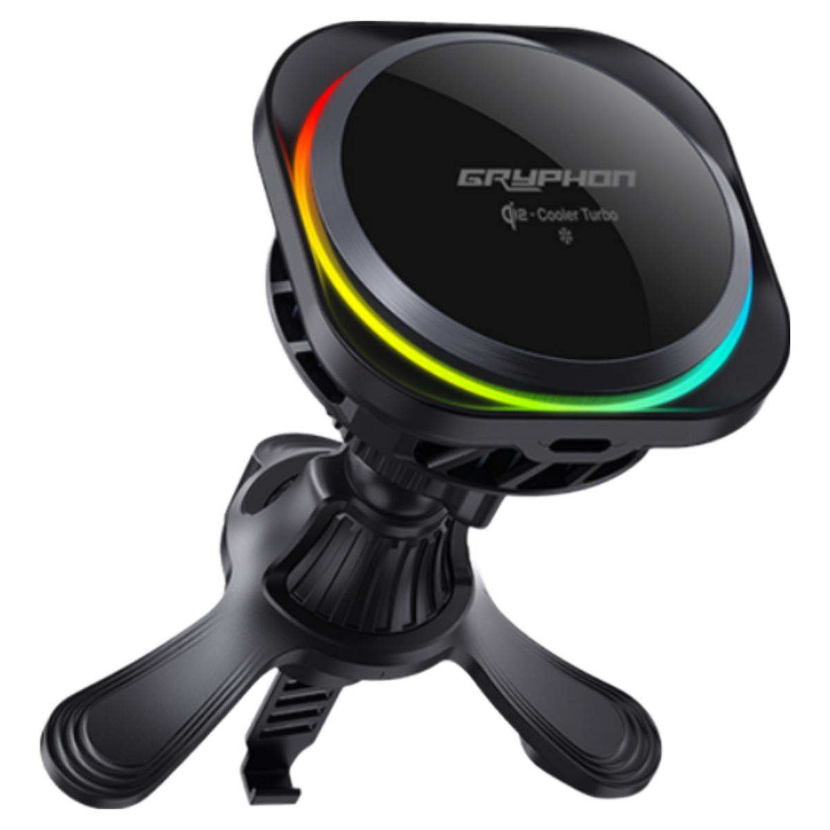 GRYPHON Qi2 맥세이프 차량용 거치대 냉각팬 터보슈쿨링 15W 고속충전 송풍구형+대시보드형, 그리폰 Qi2 차량용 멕세이프 거치대, 화이트 36,900원