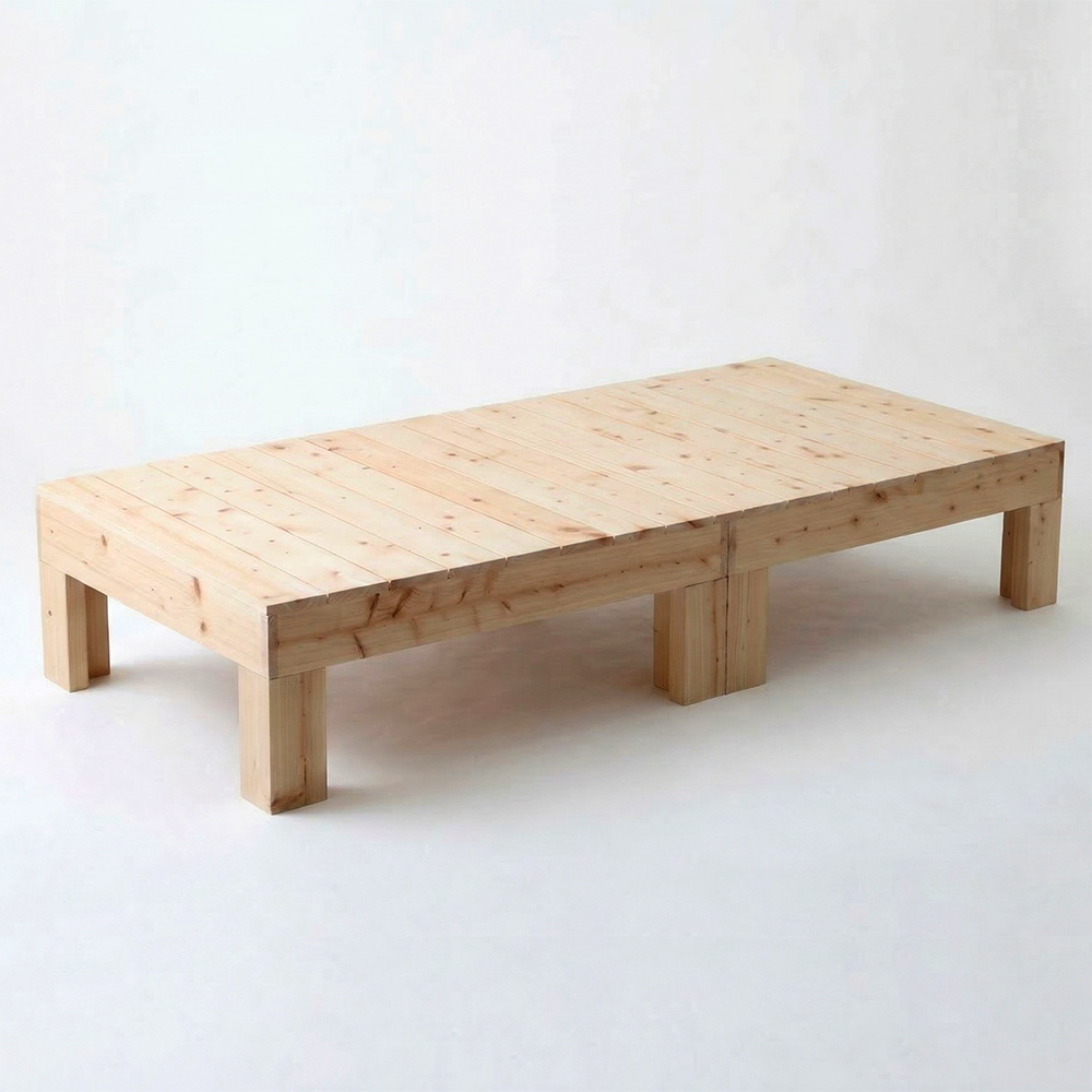 [편백마리] 편백나무 통원목 평상형 침대 P-BE-101 208,000원