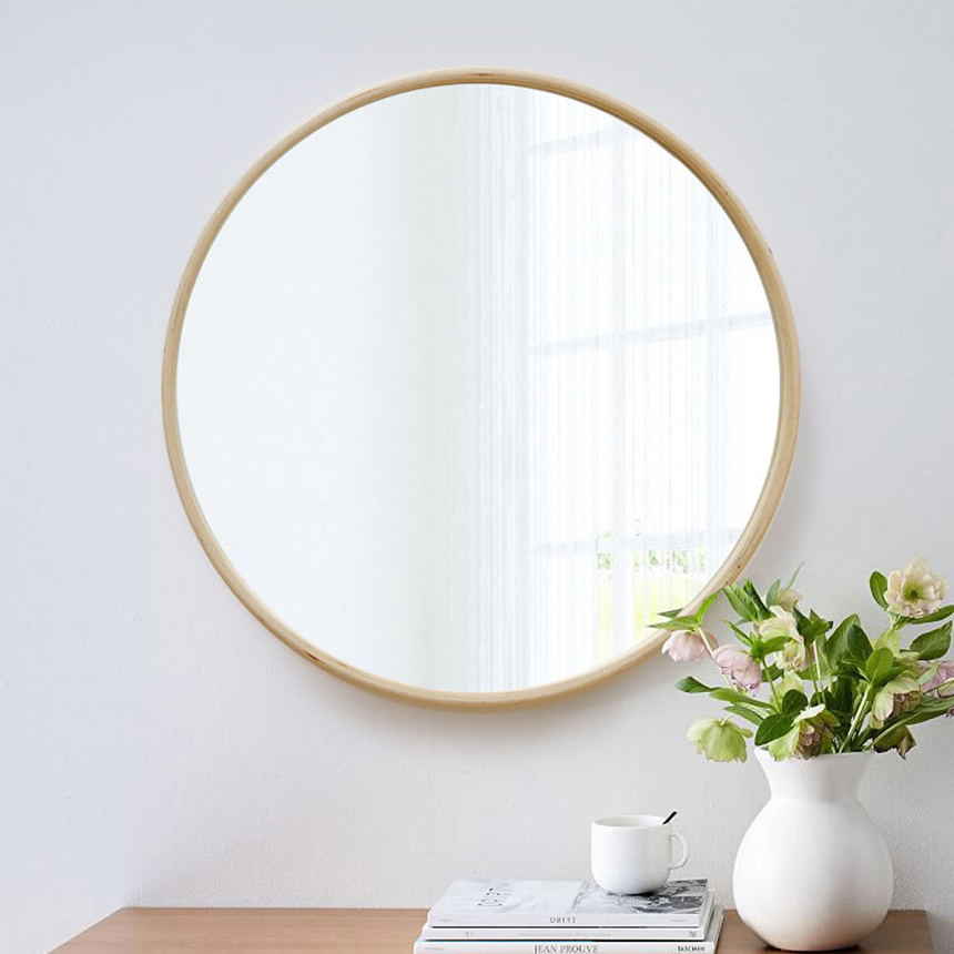 우드로하우스 원목 원형거울 CRM-530NA 53cm, 내츄럴 47,040원