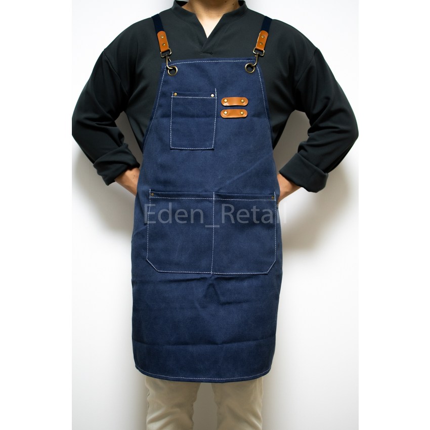 카페 바리스타 앞치마 공방 화방 네일샵 미용실 캔버스 작업용 앞치마, 데님, 1개 4,000원