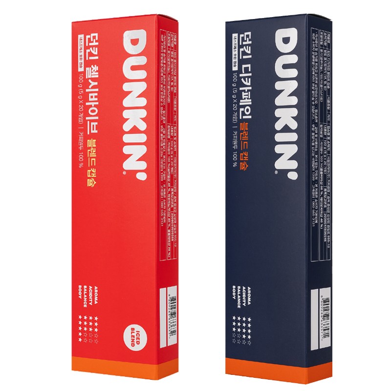 [40캡슐] 던킨 네스프레소 호환 캡슐커피 첼시바이브20입+디카페인20입 16,100원