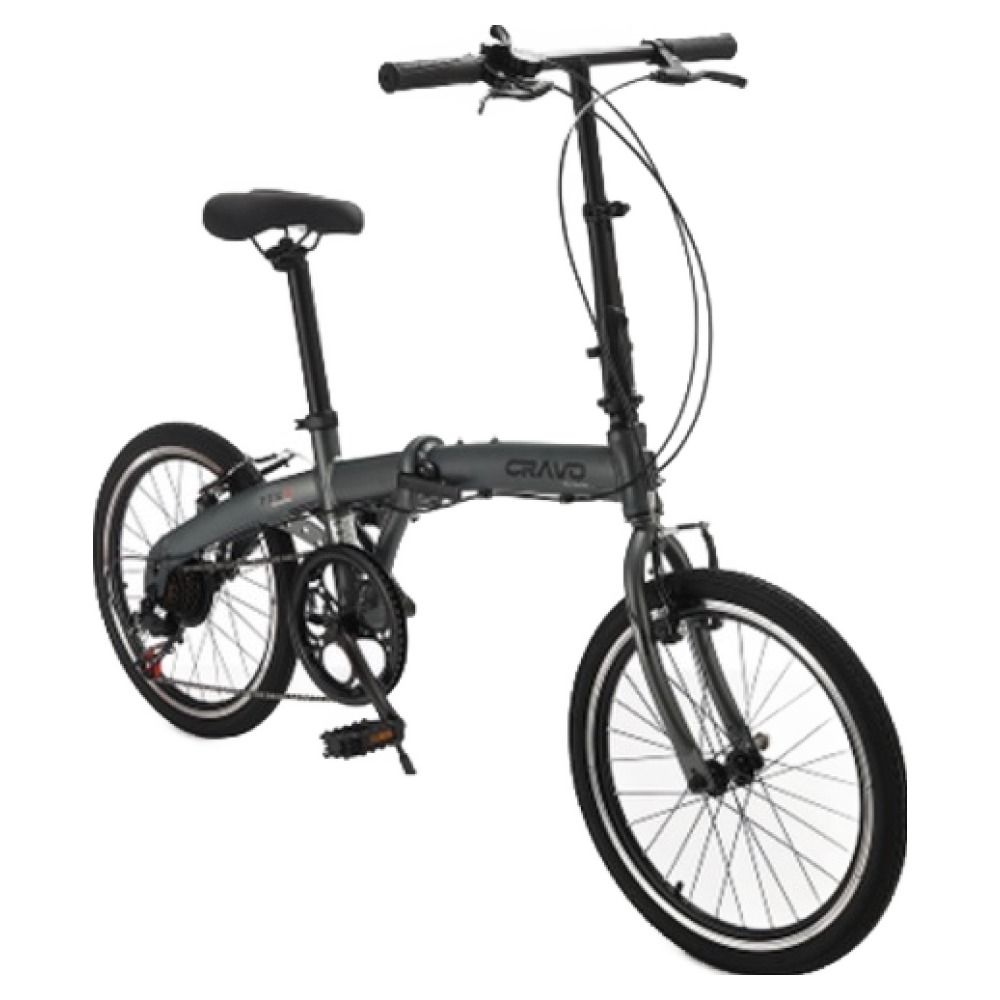 시마노 크라보 FFV7 미니벨로 시마노 7단 접이식 자전거, 티타늄 그레이, 153cm, 1개 279,000원