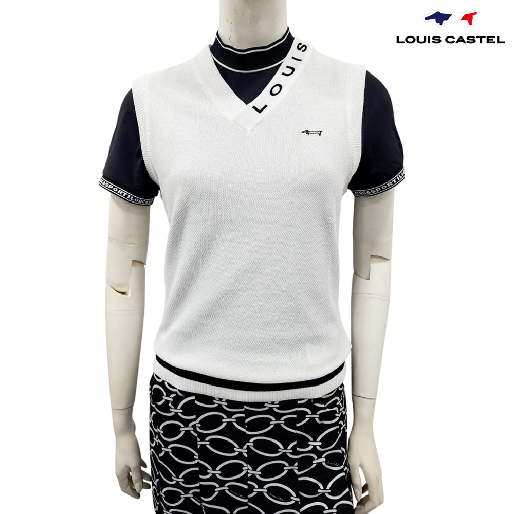 루이까스텔 여성 봄 여름 넥어라운드 피케이 V넥 니트 조끼 베스트 7LEVT302 79,000원