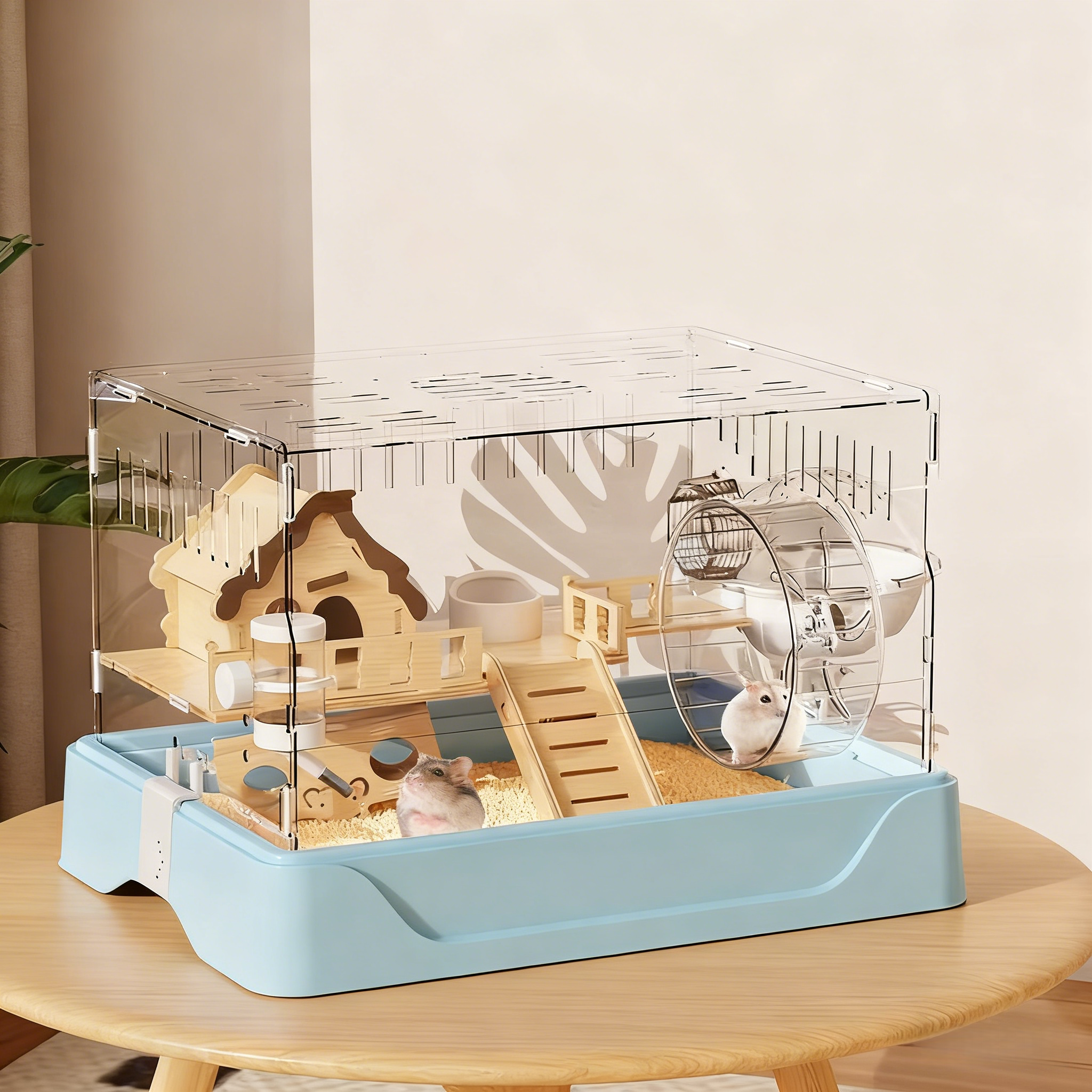 YAPOGI 꾸미기 풀세트 미니펫하우스 투명한 아크릴 하우스 햄스터 집 햄스터 케이지 42,800원