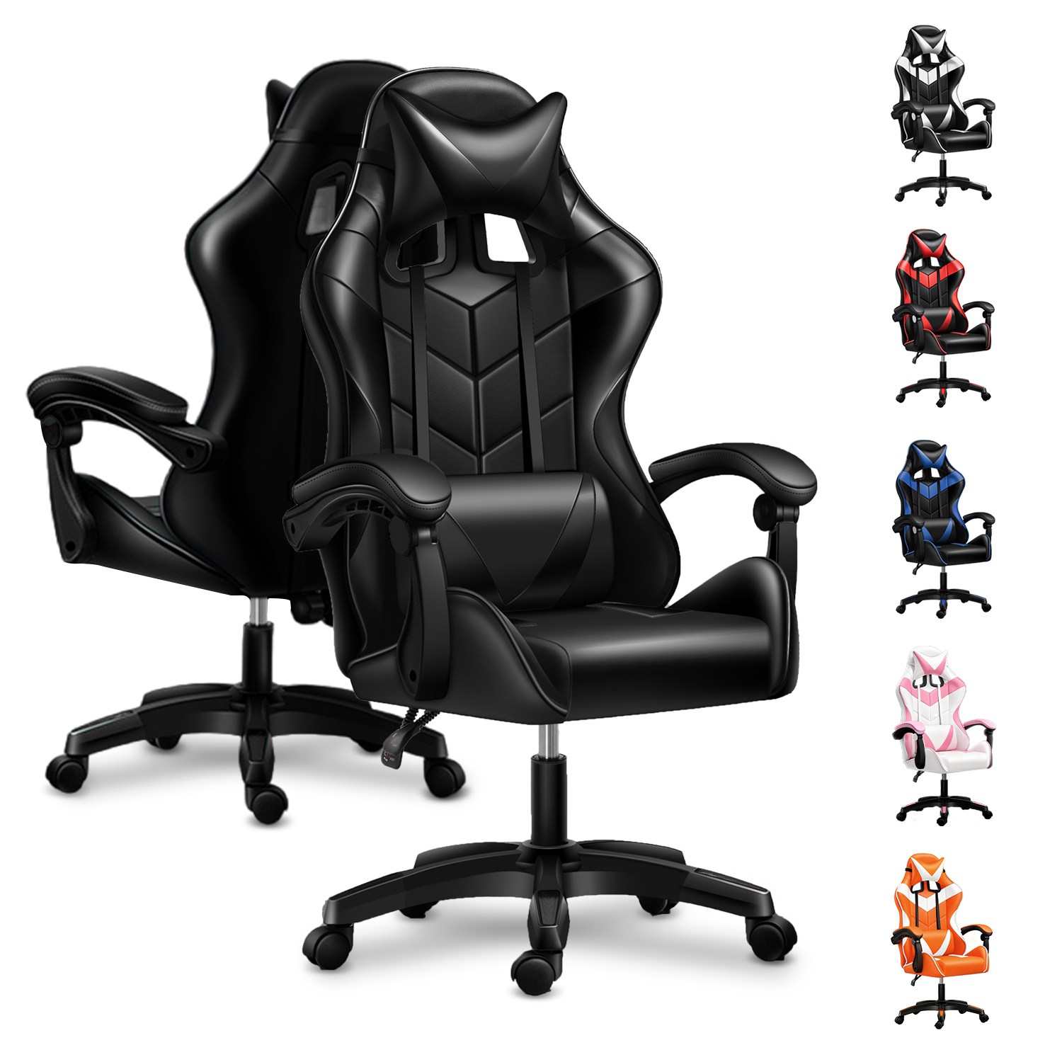 2026 최신형 FITNEST 게이밍 의자 인체공학 각도조절 누울 디자인 사무 재택근무용 하중 160kg 튼튼한, 올블랙 79,800원