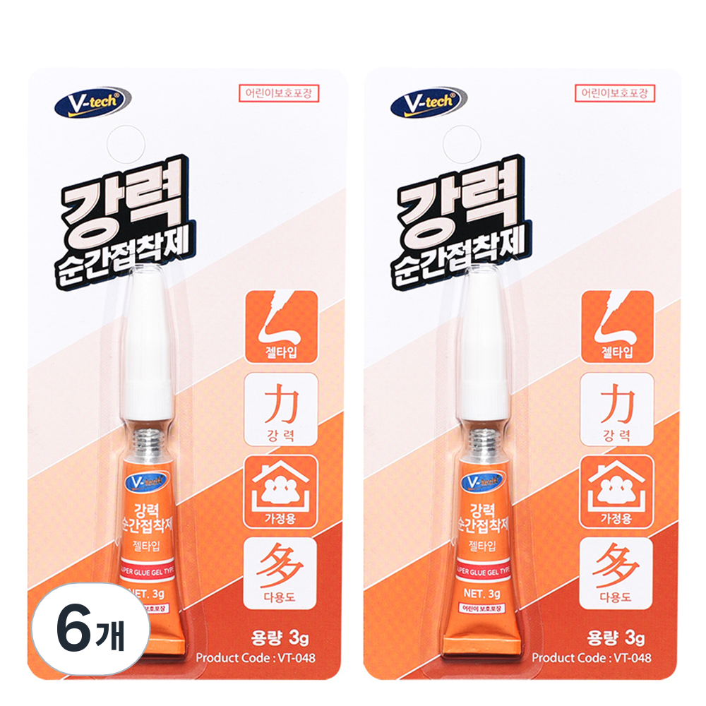Vtech 젤타입 강력 순간 접착제, 6개 8,960원