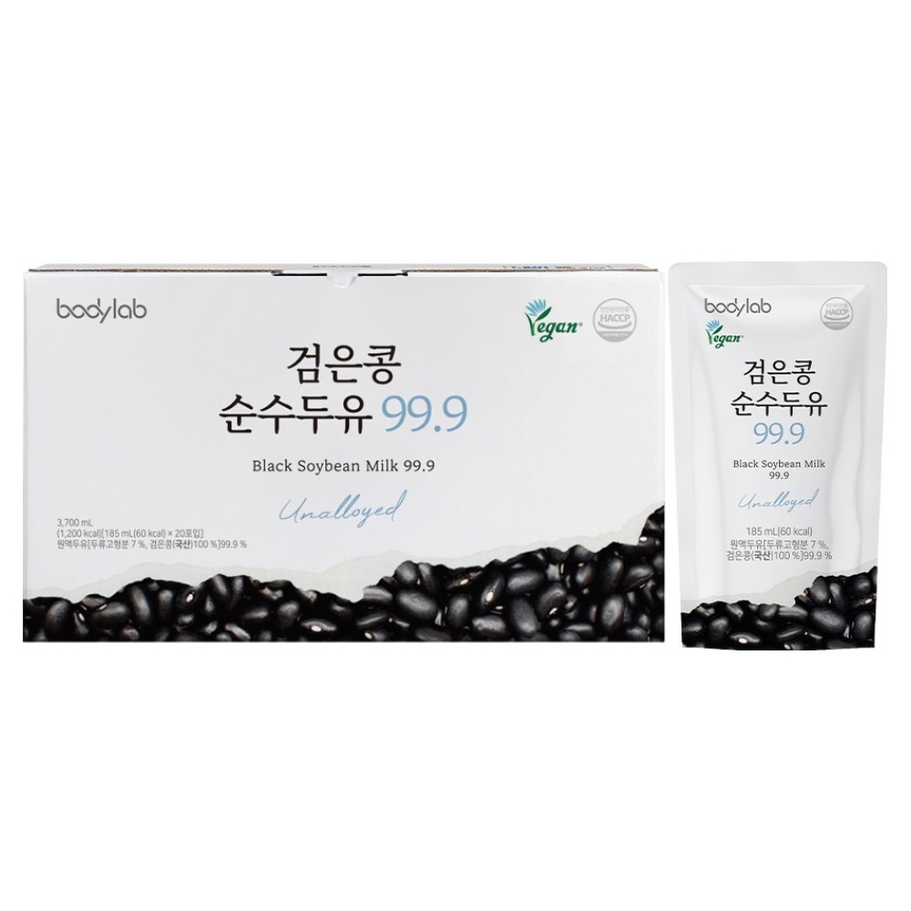 바디랩 검은콩 순수 두유 99.9, 185ml, 20개 18,400원