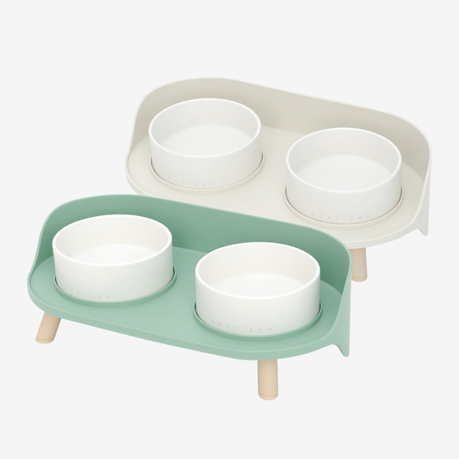 에코펫위드 강아지 고양이식기 모던세라믹식기 2구, 1개 9,900원