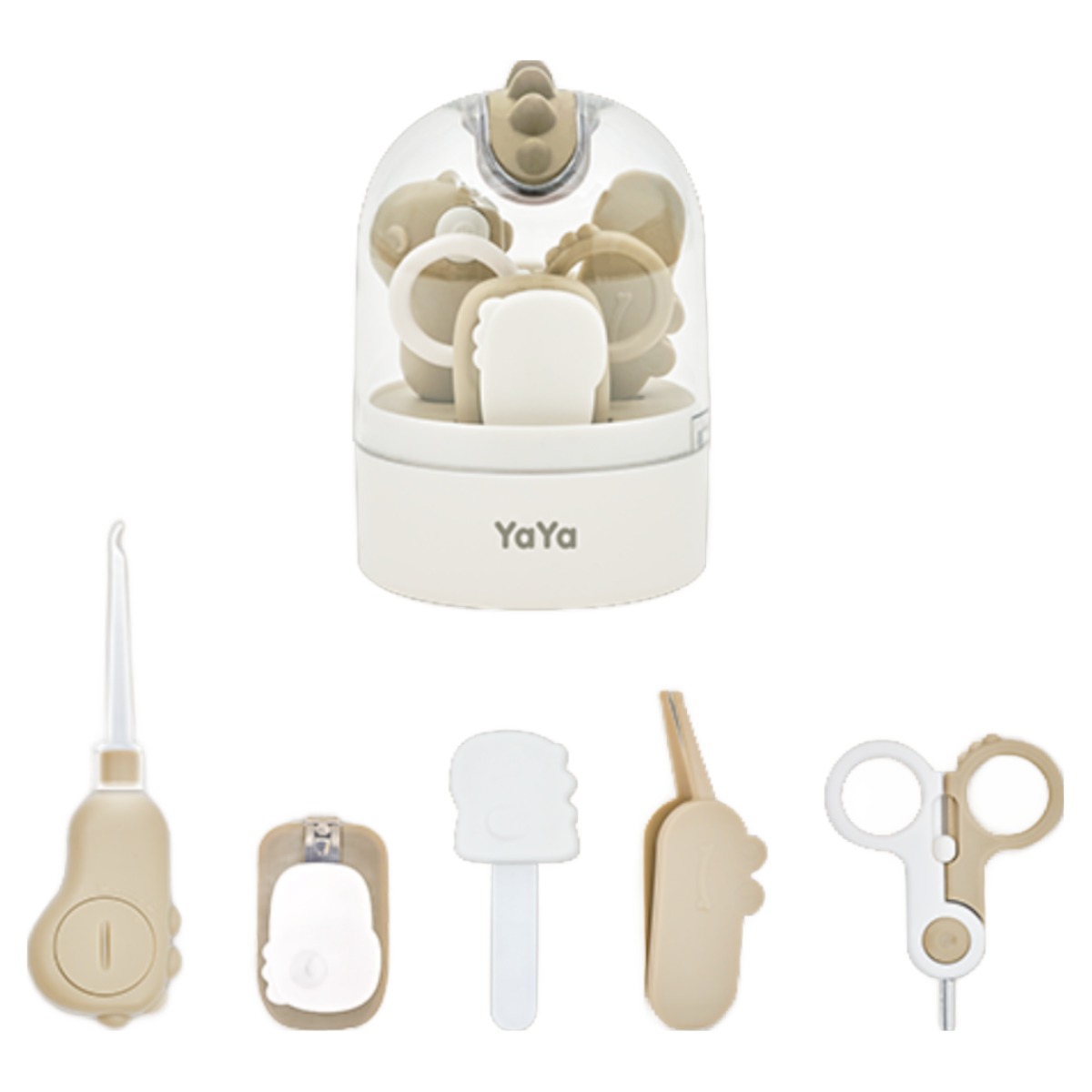 야야 아기손톱깎이세트 위생용품세트 6종구성 LED 귀이개 건전지 포함, 1개, 베이지 11,000원