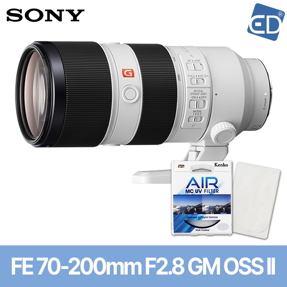 [소니정품] 렌즈 FE 70-200mm F2.8 GM OSS II (후드+파우치포함) +켄코필터+포켓융/줌렌즈/ED 3,245,000원