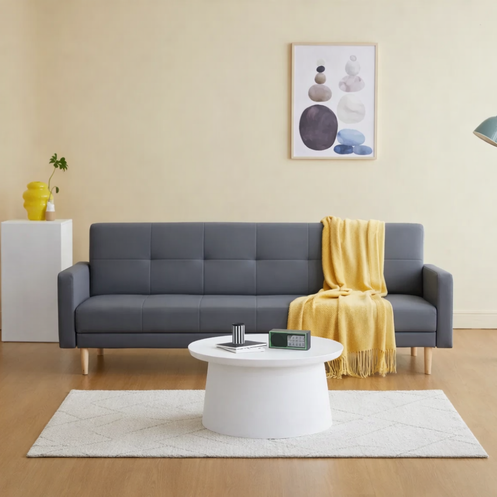 엘티제이 접이식 등받이 가죽소파 각도조절 2인용 소파베드 4인용 소파침대 L004 200,000원