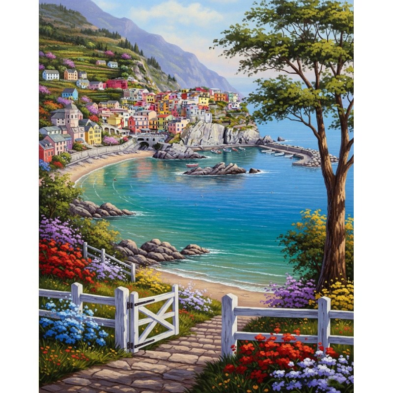 보석십자수 캔버스형 풍경화 diy 50 x 40 cm, 1세트, CH028 23,800원