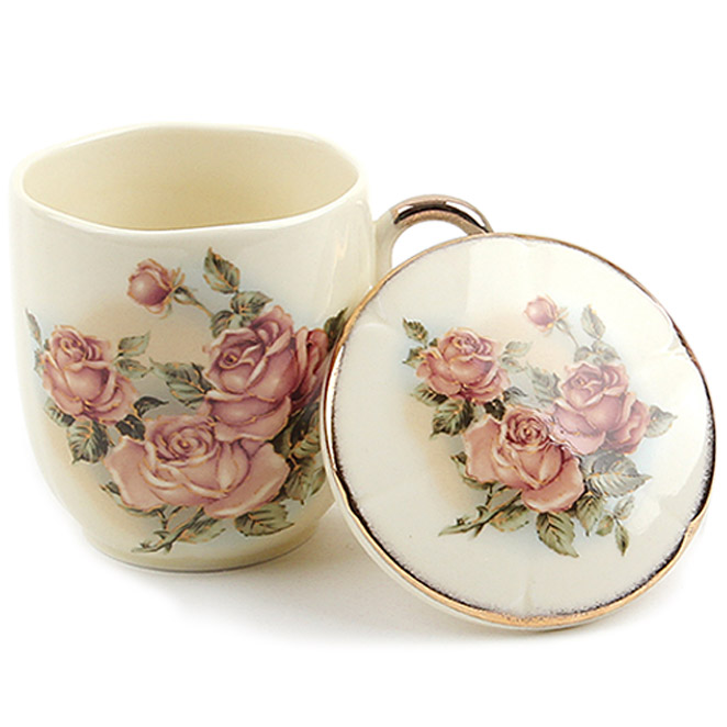 퀸로즈 뚜껑있는 머그컵, 혼합색상, 1개 14,500원