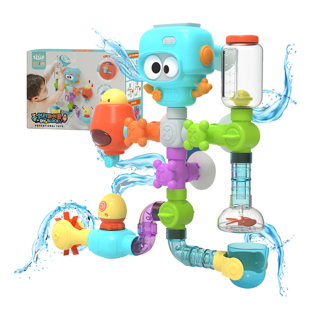 키저스 워터코딩 파이프 블럭 목욕놀이완구, 혼합색상, 1개 28,900원