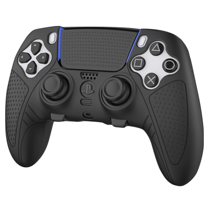 호후 착그립 플스5 PS5 듀얼센스 엣지 엘리트 컨트롤러 실리콘 그립 케이스, 블랙, 1개, 단일상품 8,730원