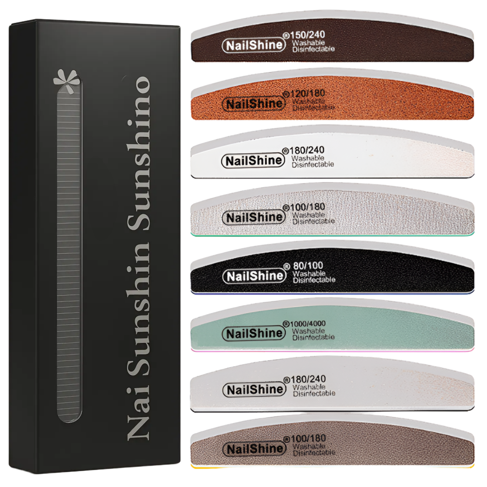 노재 물세척 가능 양면그릿 8종 네일파일 세트, 1개, 혼합색상 10,740원