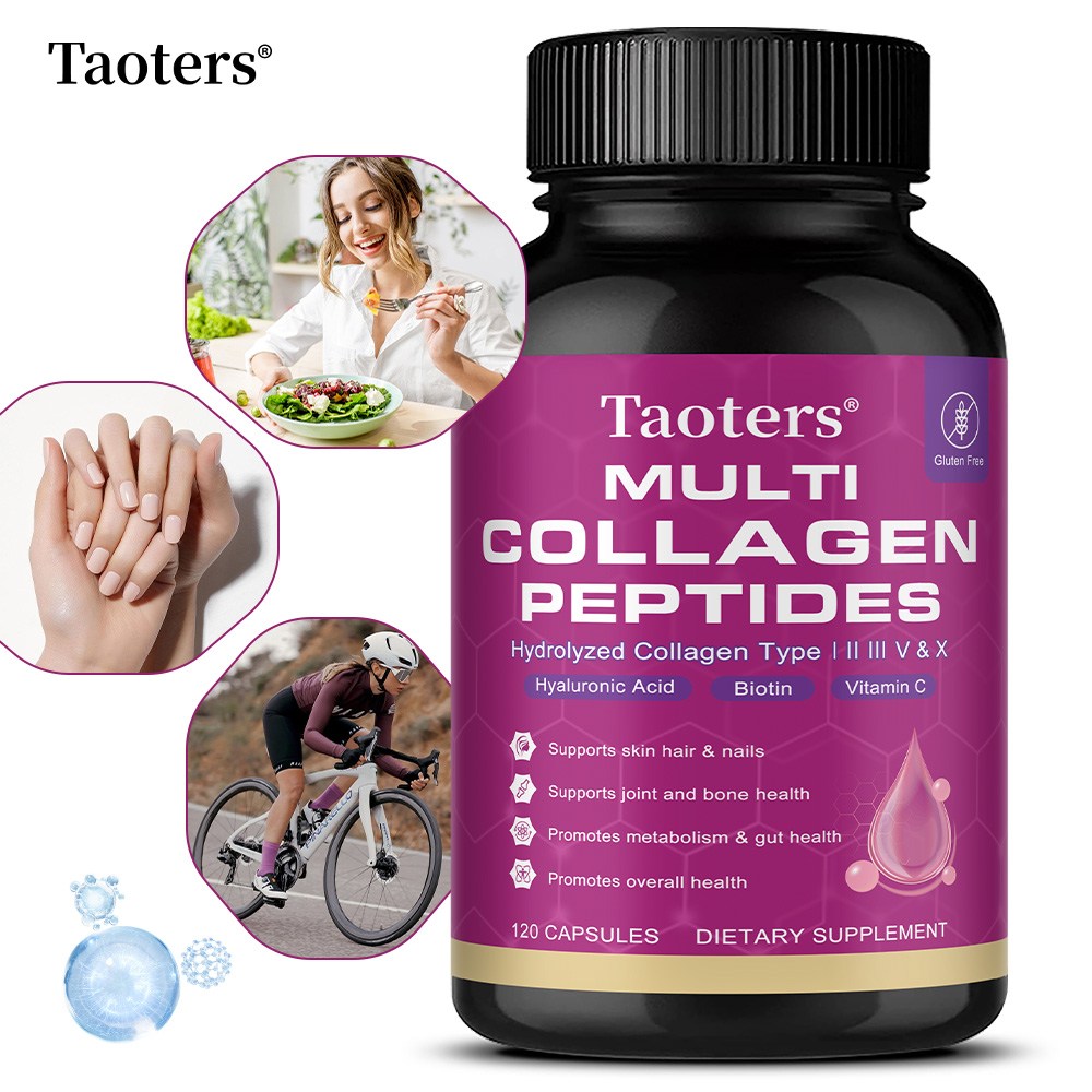 다양한 콜라겐 펩타이드 보충제 - 가수분해 콜라겐 + 히알루론산, 비타민C, 비오틴 - 피부, 모발, 손톱 건강 지원 - 관절 및 뼈 지원, 대사 및 장 건강 증진 16,470원