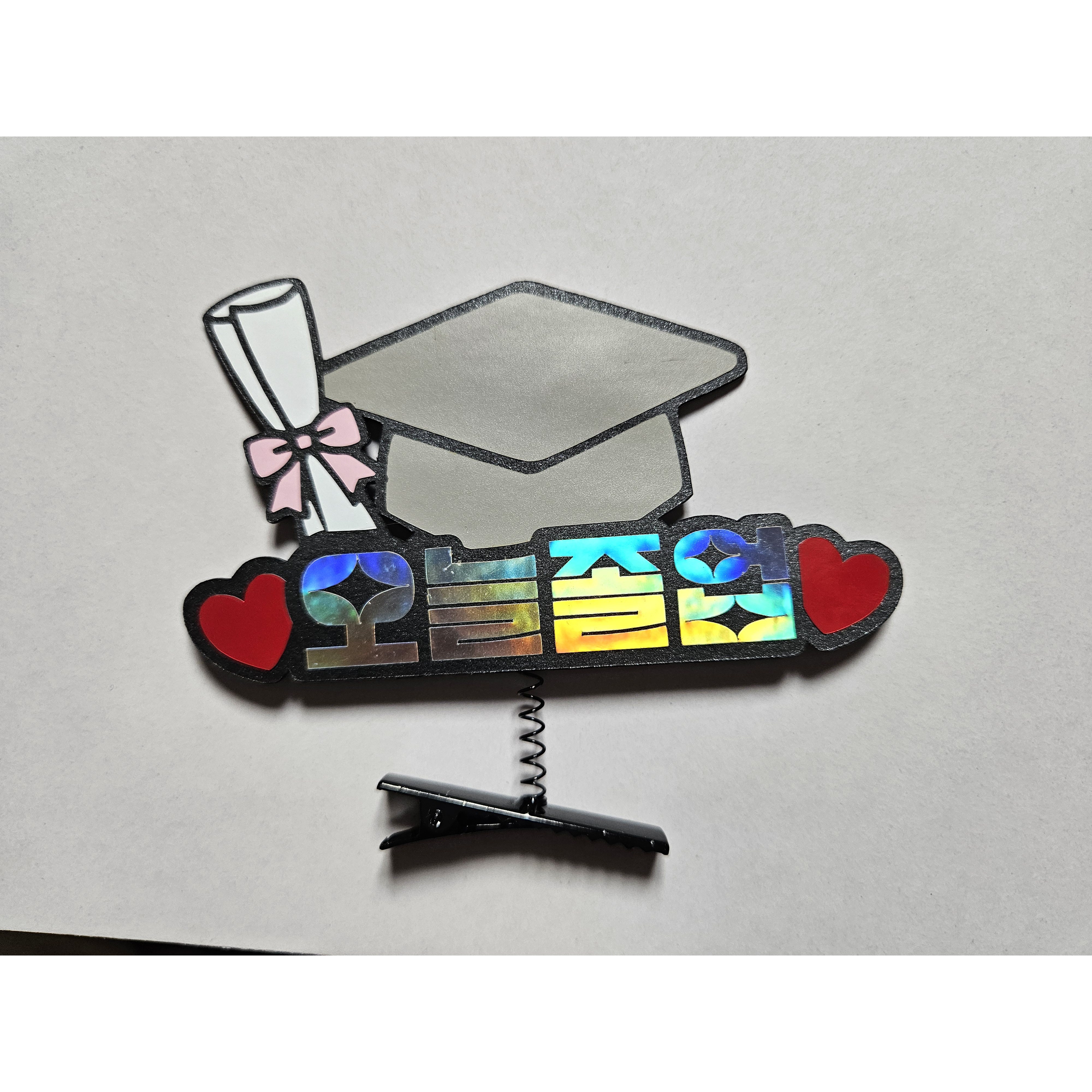 [미니토퍼] 졸업축하 학사모토퍼 머리핀 토퍼 선물 중학생 고등학생 5,500원