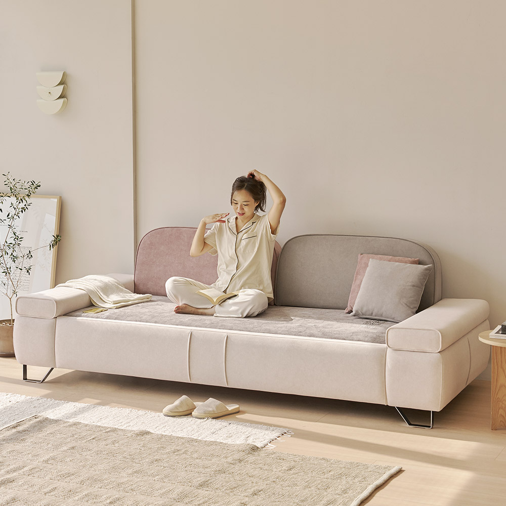 아씨방가구 온담온 패브릭 황토볼 온돌 4인용 흙쇼파 599,000원