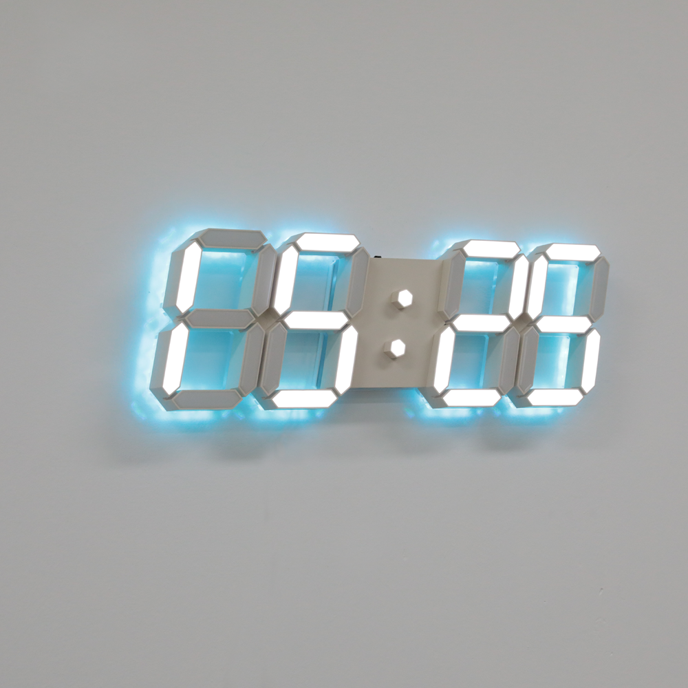 로이레트니 온도 습도 공기질측정 LED 알람 무선리모컨 인테리어 무타공벽시계, 크림플루티드 168,000원