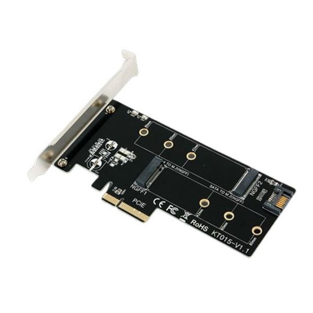 Coms M.2 NGFF NVME SSD Key B+M PCI-E 4x SATA 변환 카드 KS509 PC브라켓타입 M.2 to PCIE + M.2 to SATA 18,790원