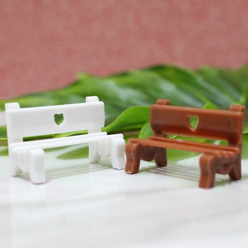 캔들바다 첨가물 데코장식 - 미니벤치 ( 화이트+브라운 1세트 ) #의자파츠 #벤치파츠 #젤캔들첨가물 #젤캔들데코, 1개 1,500원