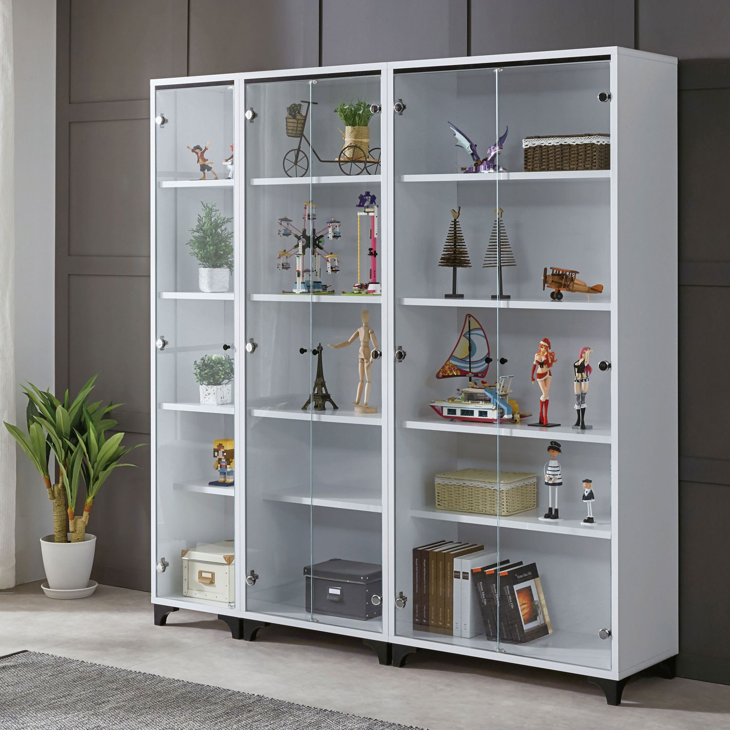 프라하 키높은 1870 강화유리 장식장 진열장 피규어장 182,000원