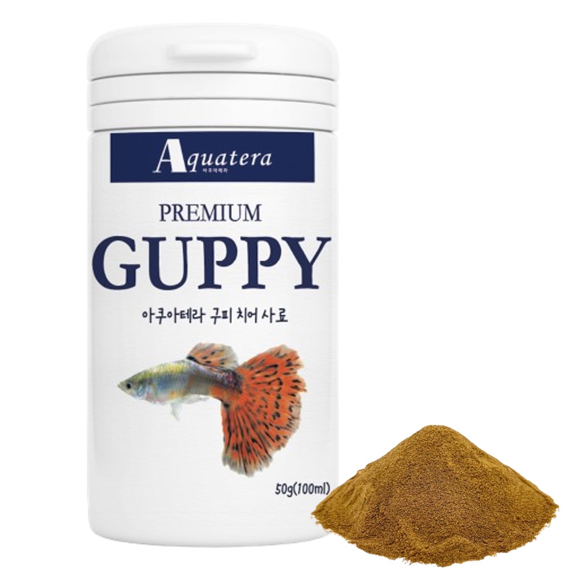 아쿠아테라 프리미엄 고단백 구피 치어사료 50g(100ml) 2,200원
