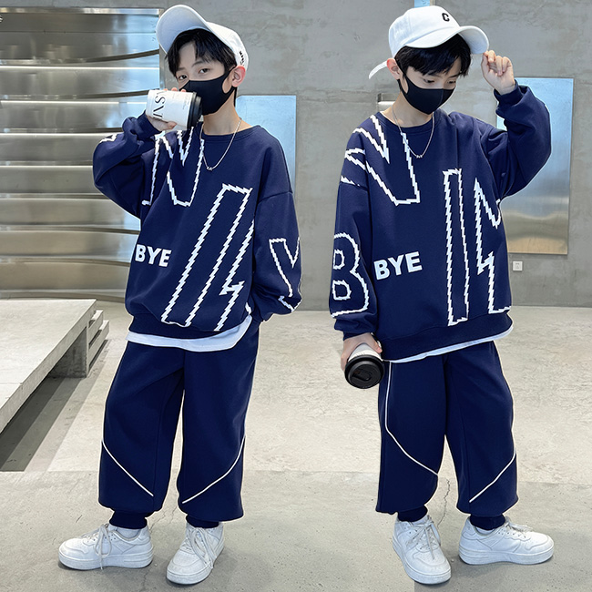 비비키드 남아 봄 가을 추리닝 주니어 상하복 세트 초중생 긴팔티 초등생 긴바지 세트 영문 포인트 (a42) 32,800원