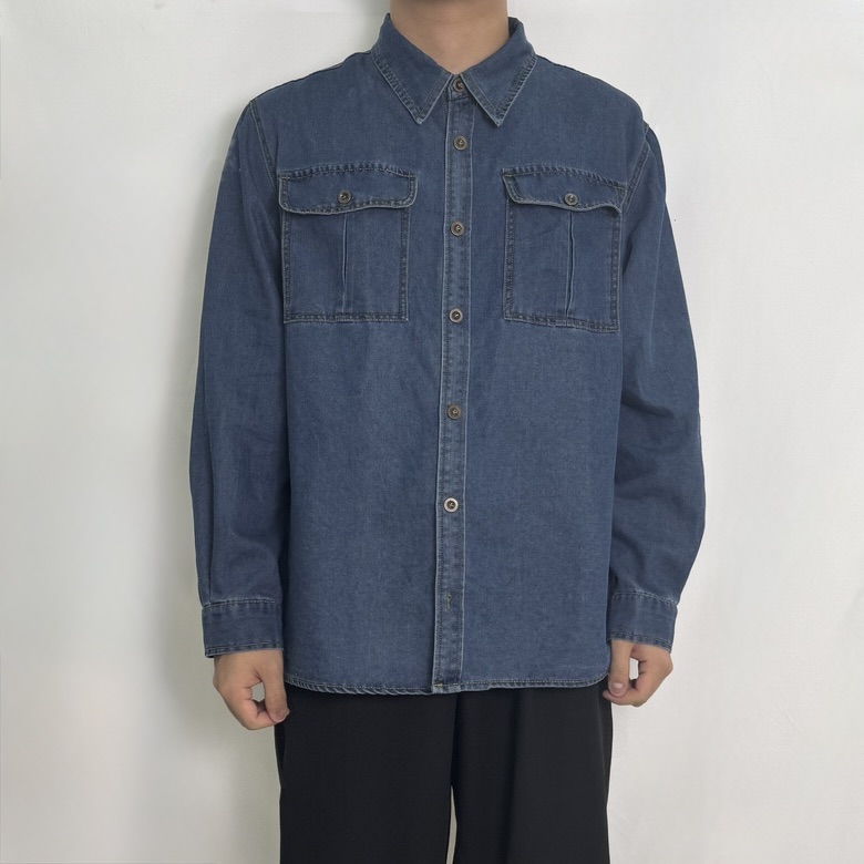 [자체제작] 유니벨 미니멀 워킹 데님 셔츠 청셔츠 데님 남방 36,900원