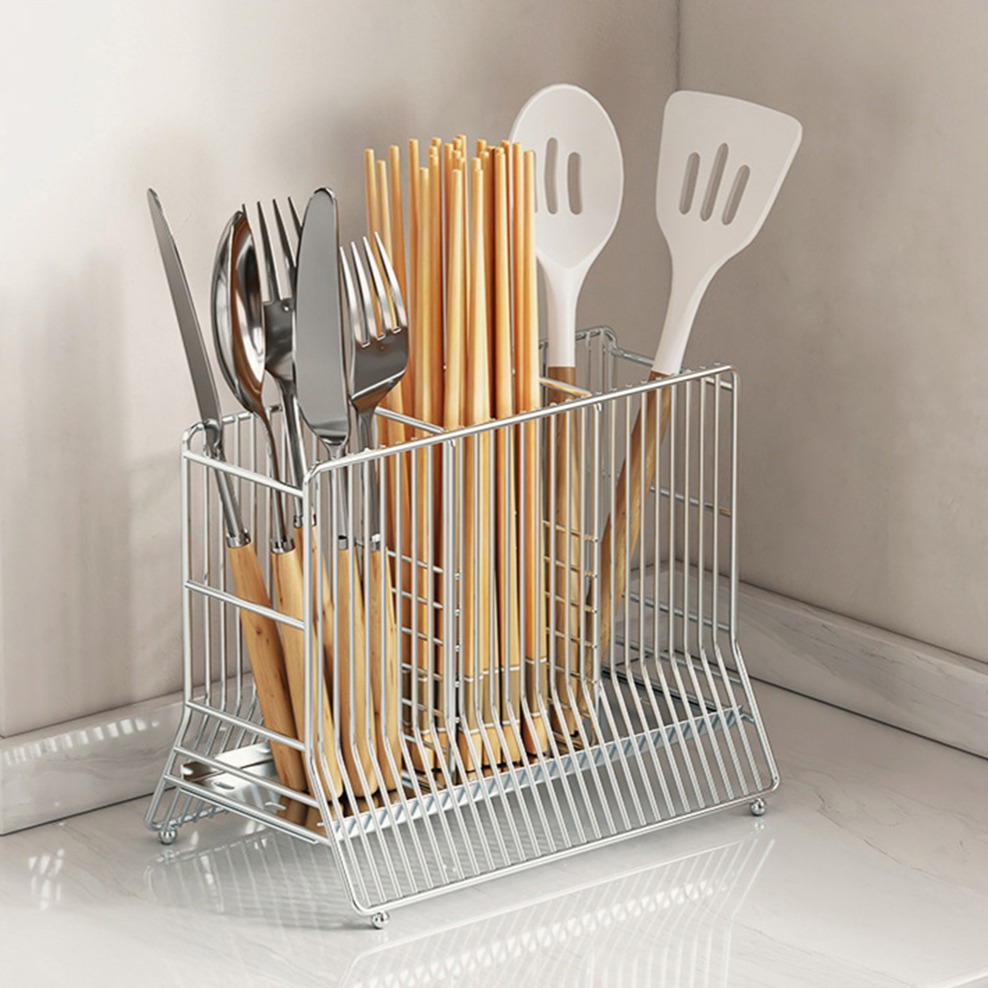 리빙공감 스텐304 칸막이 수저정리함, 1개, 실버 16,400원