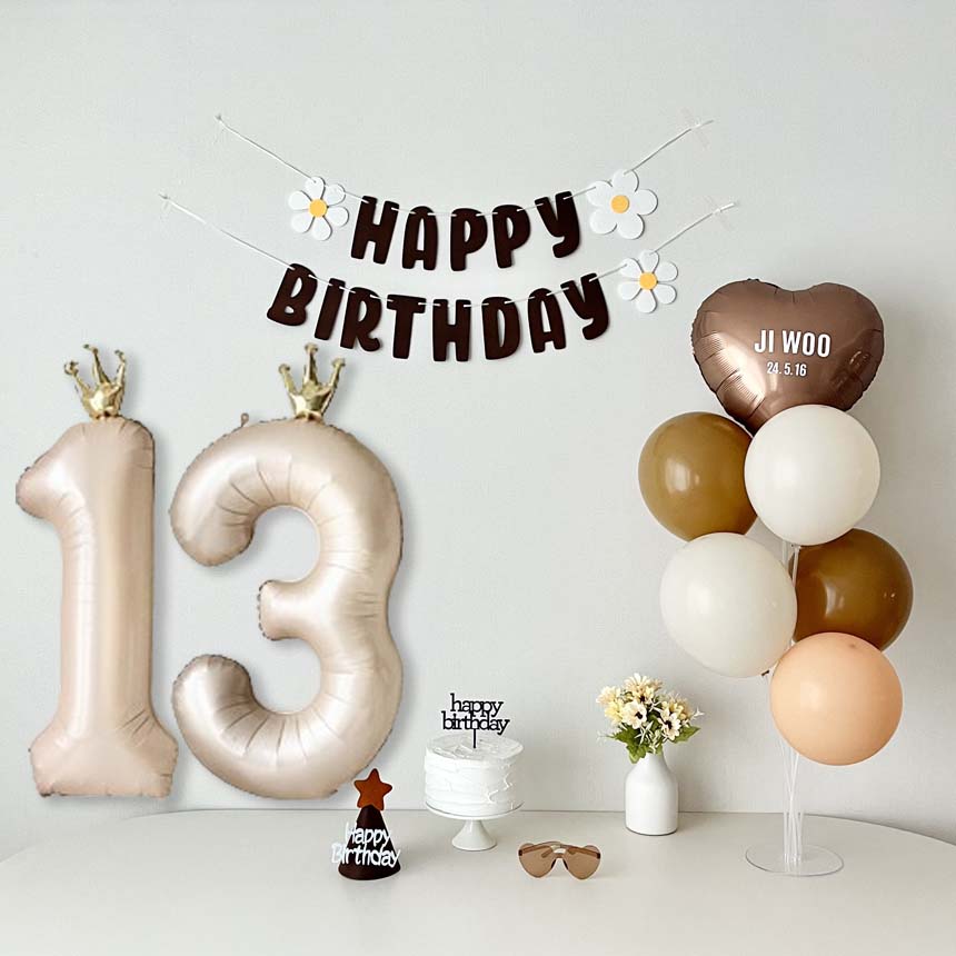 연지마켓 데이지 생일 가랜드 파티 용품 세트 숫자 풍선 (레터링포함) 14,500원