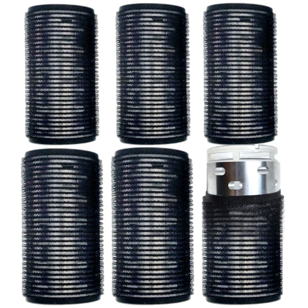 미소라인 고급 열전도 구르프 헤어롤 대형 (5cm), 6개, 블랙, 현재가 12,300원