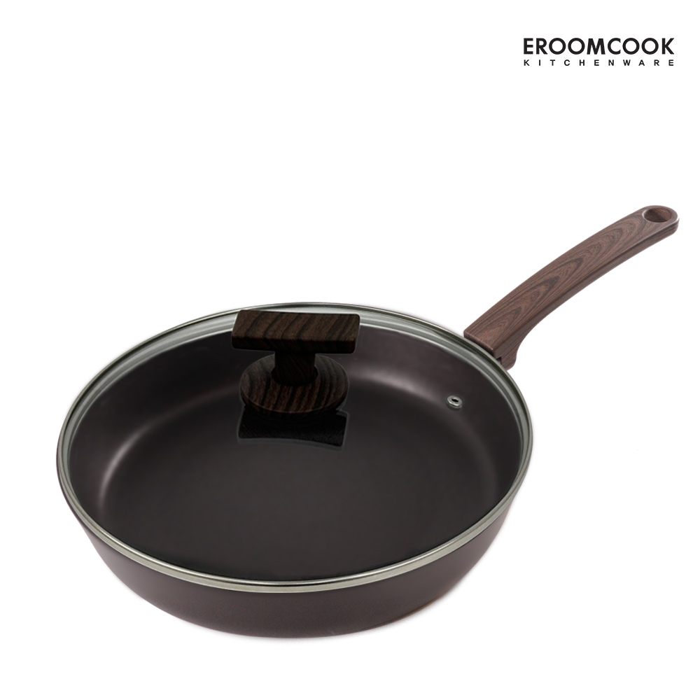 이룸쿡 브라운 이노블 28cm 프라이팬 + 28cm 유리뚜껑 세트, 1개 34,300원