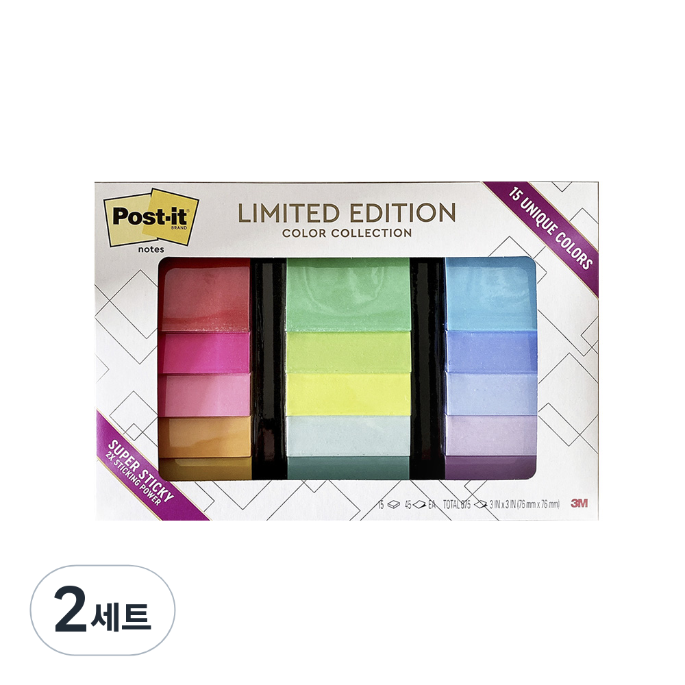 포스트잇 강한점착용 노트 리미티드 에디션 15패드 29,800원