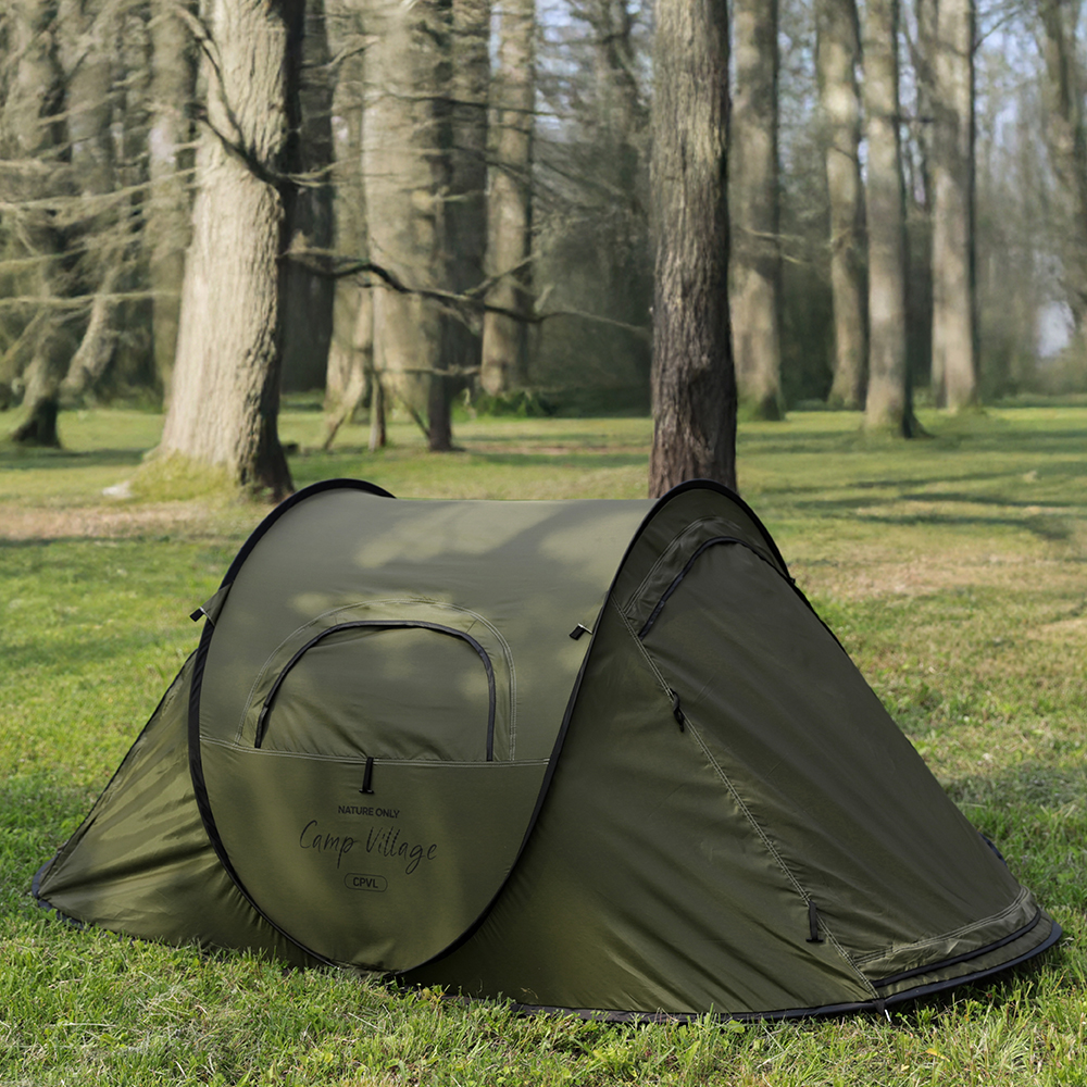 캠프빌리지 원터치 열차단 팝업텐트 S, 카키, 1인용 47,300원