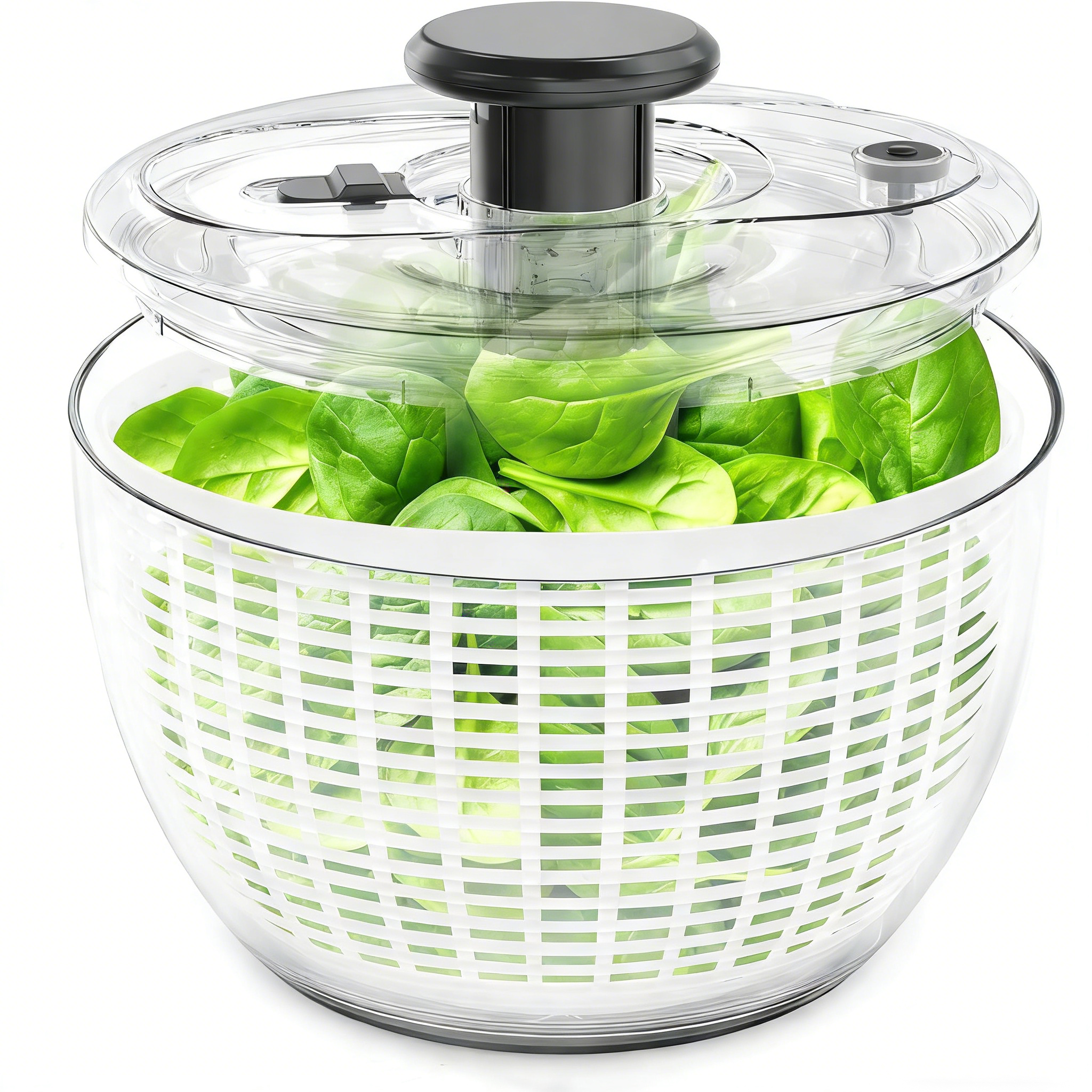 리빙가감법 한 손으로 쉽게 누르는 탈수기 6L 대형 샐러드 스피너 믹서 채소 허브 베리 과일용 야채 건조기 19,000원