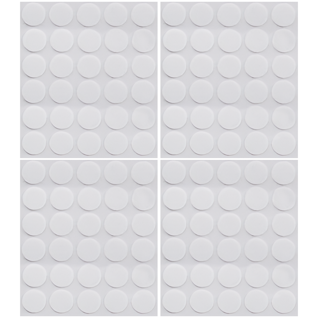 30쌍+30쌍 20mm 화이트 원형 양면 찍찍이 접착 6,800원