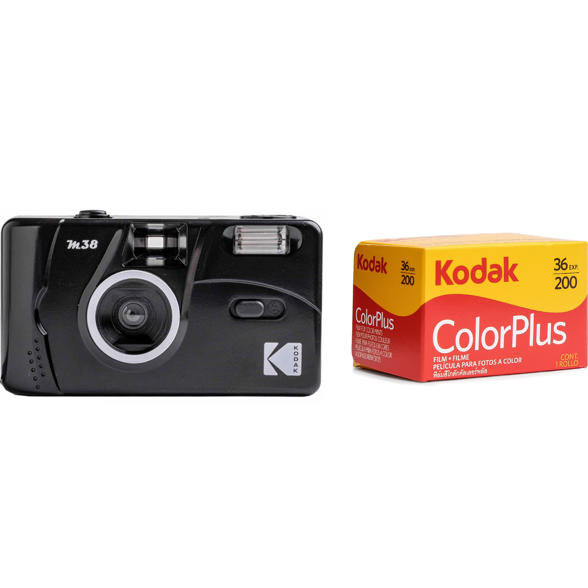 코닥 M38 토이 필름카메라 블랙 + 컬러플러스 200 필름 36컷 세트 54,300원