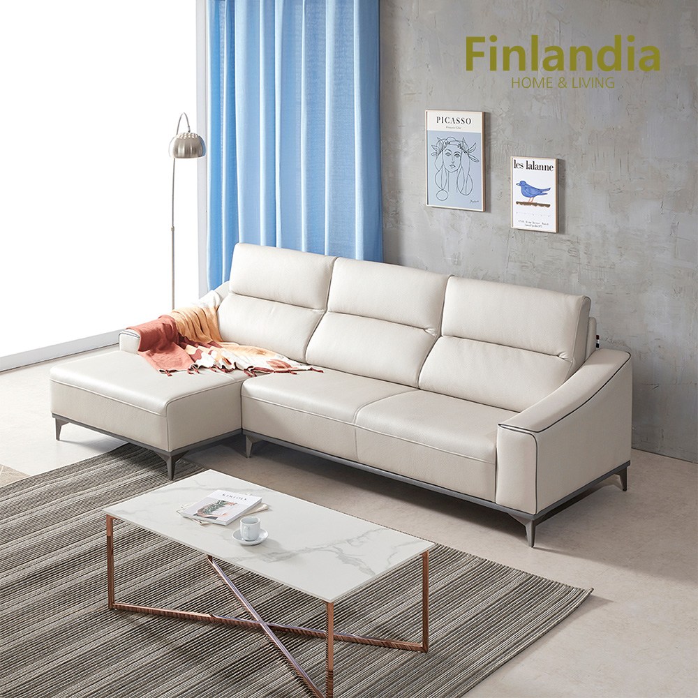 핀란디아 엘린 4인 이태리 떼르소 통가죽 카우치형 소파 1,990,000원