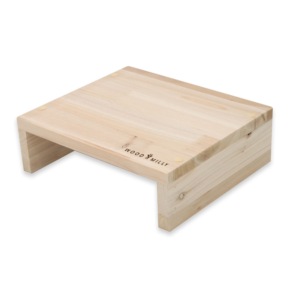 우드밀리 삼나무 원목 듀얼 모니터 받침대 보조1단 당일출발, 단일색상, 1개 6,800원