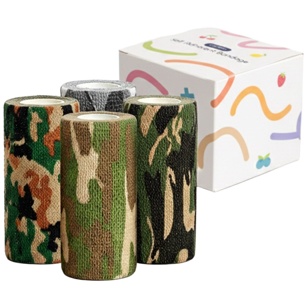 이티씨몰 자가점착 밴드 10cm 압박붕대 패턴 카모 4종 카모 포레스트 카모 아마존 카모 문빔 카모 데저트 3+1 14,400원