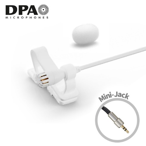 DPA 2061-OL-C-W34 Mini-Jack 화이트 젠하이저 타입 라발리에 핀 마이크 IP57 방진방수, 화이트, 2061-OL-C-W34 851,000원