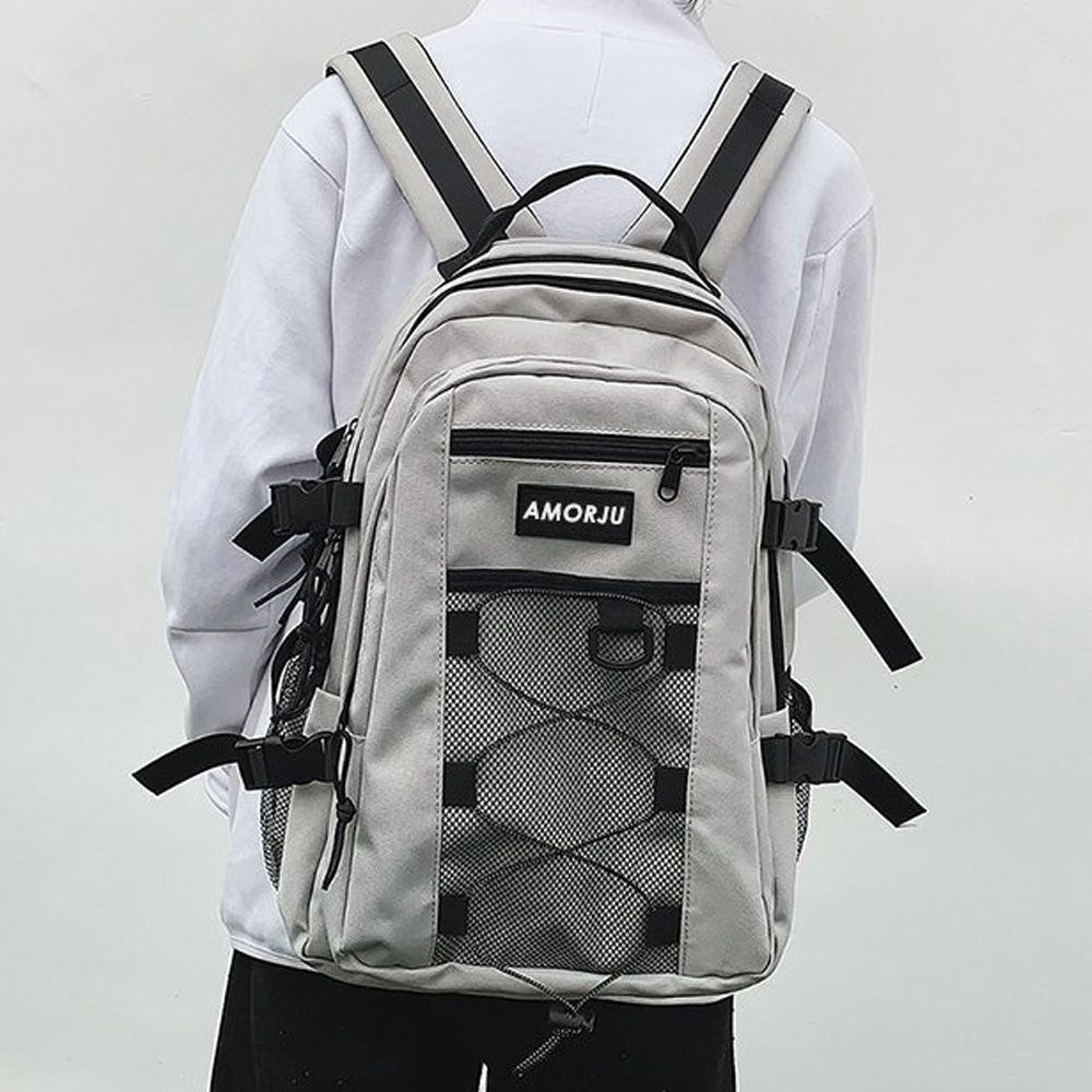 아모르주 백팩 메쉬 스트링 대학생 배낭 경량 노트북 책가방 27,800원