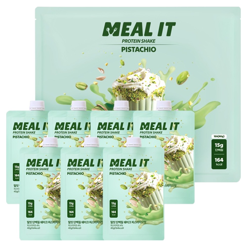 밀잇 단백질 쉐이크 피스타치오맛 7p, 280g, 1개 25,730원