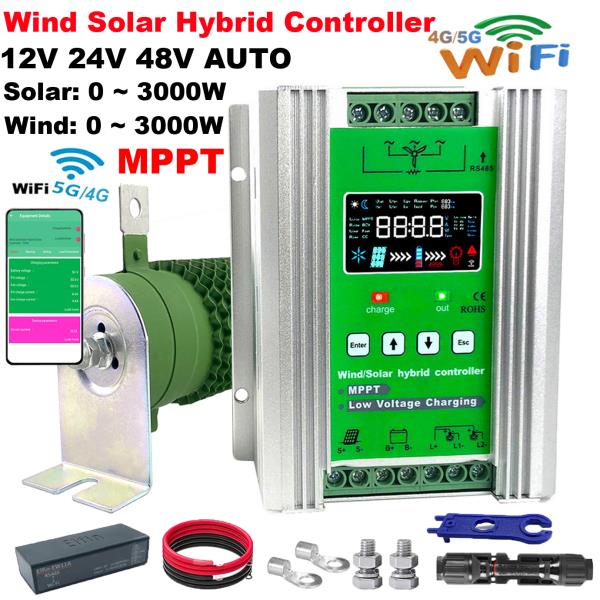 Lifepo4 리튬 납 산성 배터리에 대 한 12V 3000W 5KW 하이브리드 바람 태양 광 충전 컨트롤러 MPPT 발전기 495,300원