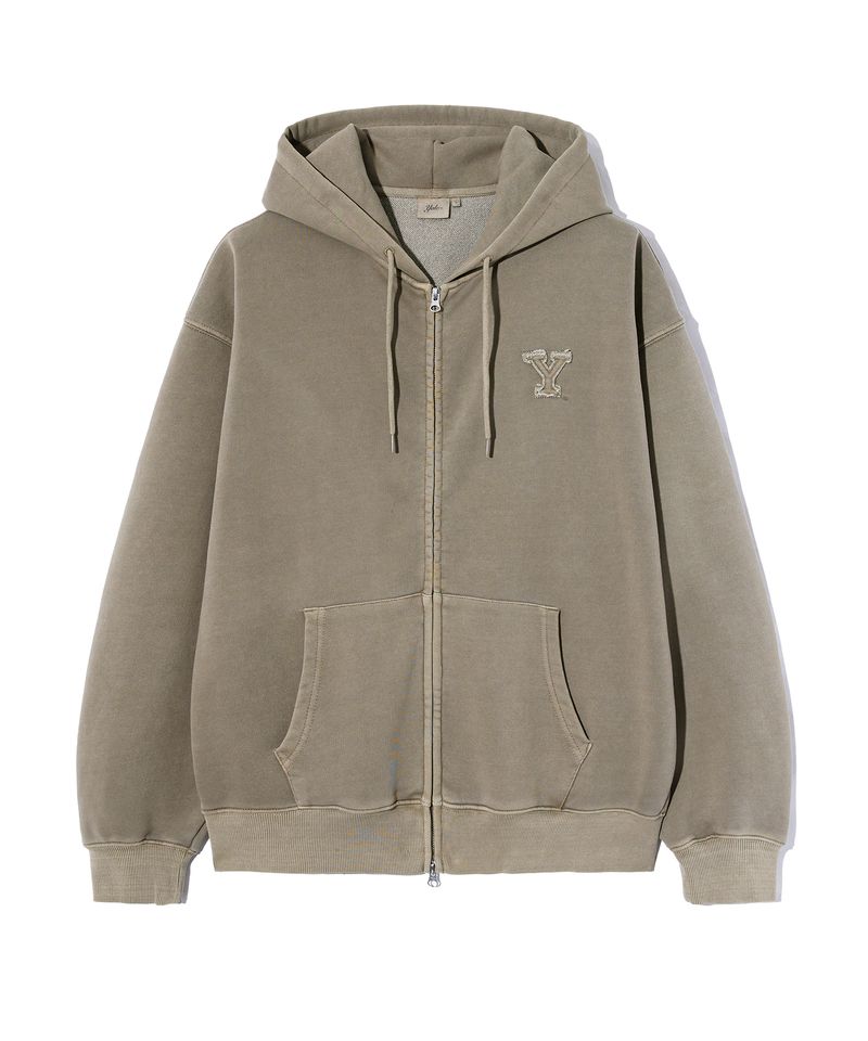 YALE 남녀공용 Y로고 피그먼트 후드집업 77,500원