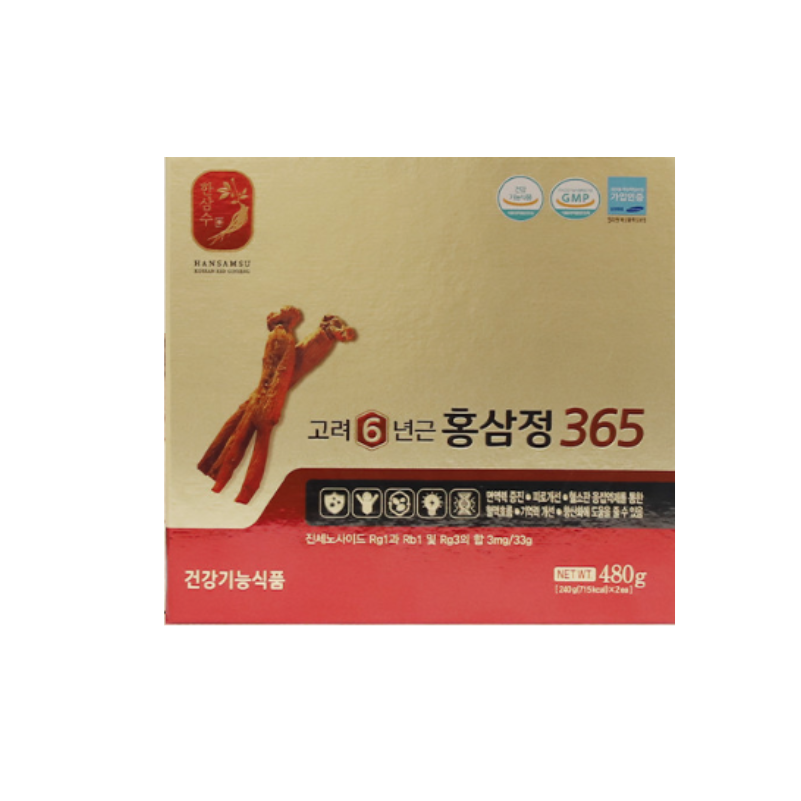 [대한홍삼진흥공사] 6년근 고려홍삼정365 240G 2개 28,800원
