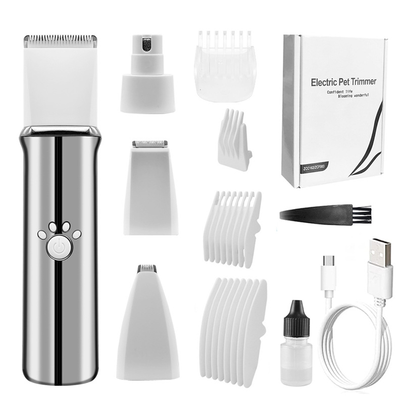 루베라 반려동물 이발기 41N1 다기능 4종 칼날 저소음 강아지 고양이 바리깡 전신 미용기, 1개, 화이트 37,800원