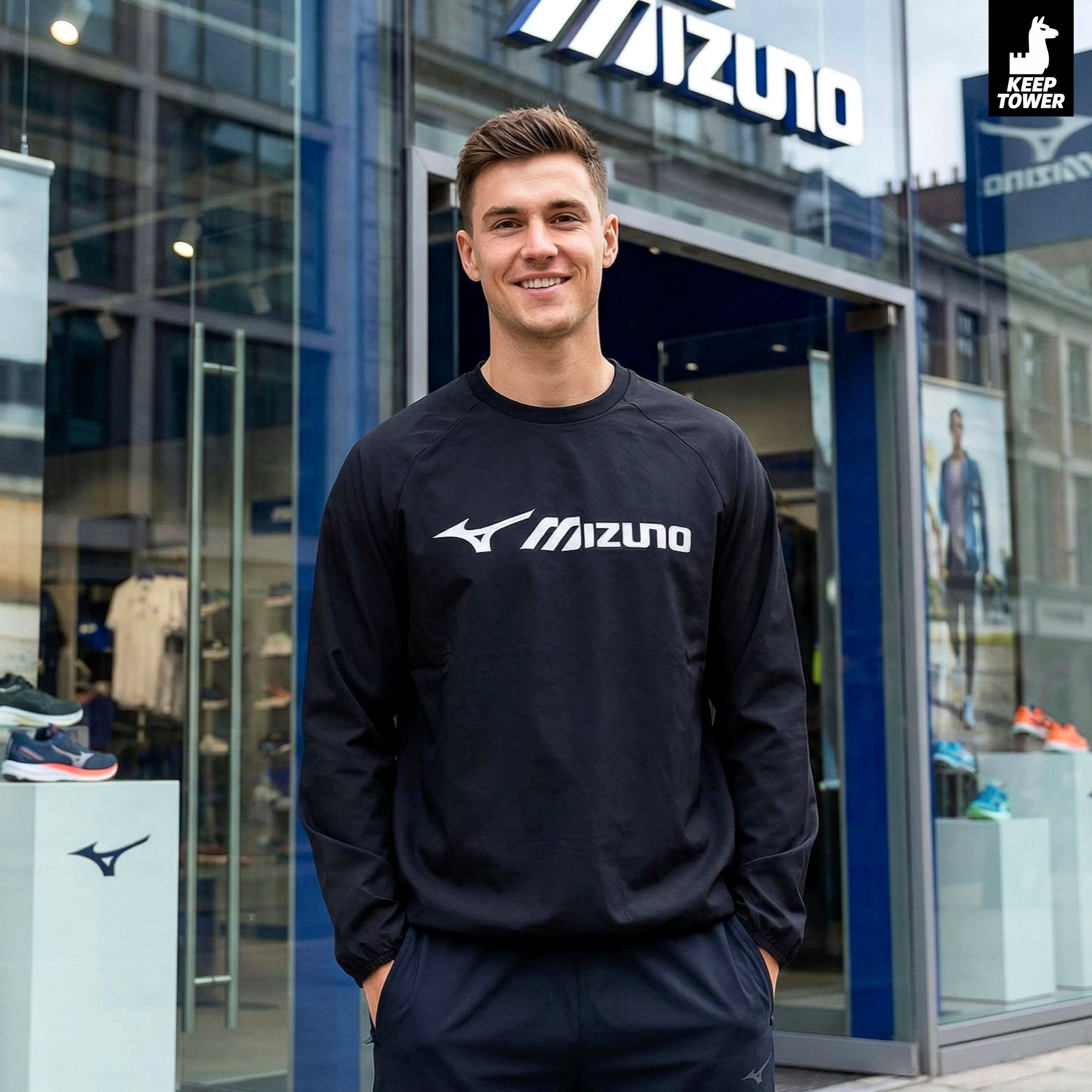 미즈노 베이직 라운드넥 피스테 바람막이 러닝 우븐 티셔츠 116,000원